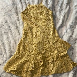 Mustard Yellow Lace Children’s She + Sky Dress